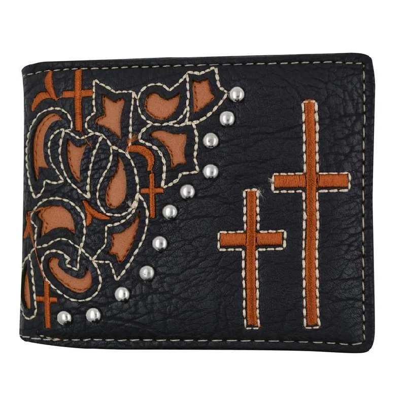 BiFold Embroidery Cross Western Style Wallet