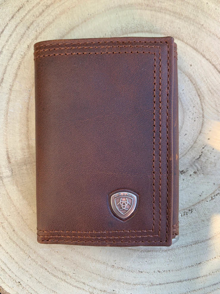 Ariat Dark Copper Trifold Wallet