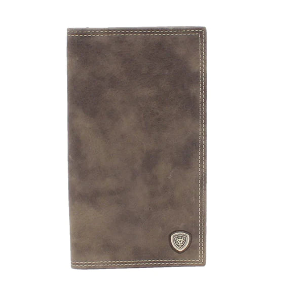 Ariat Shield Logo Grey Rodeo/Checkbook Wallet