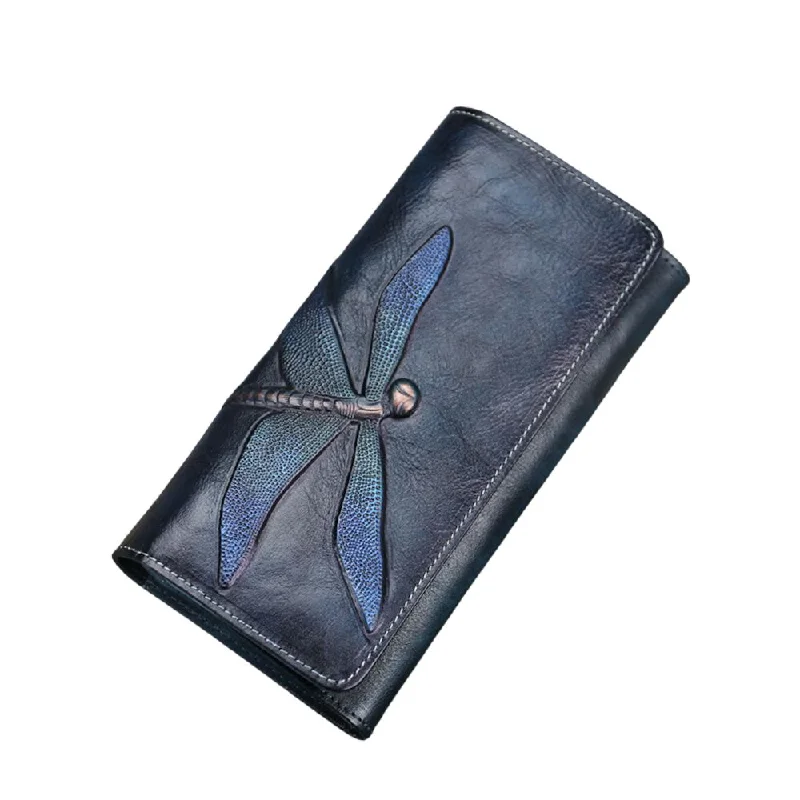 Butterfly Cowhide Leather Purse