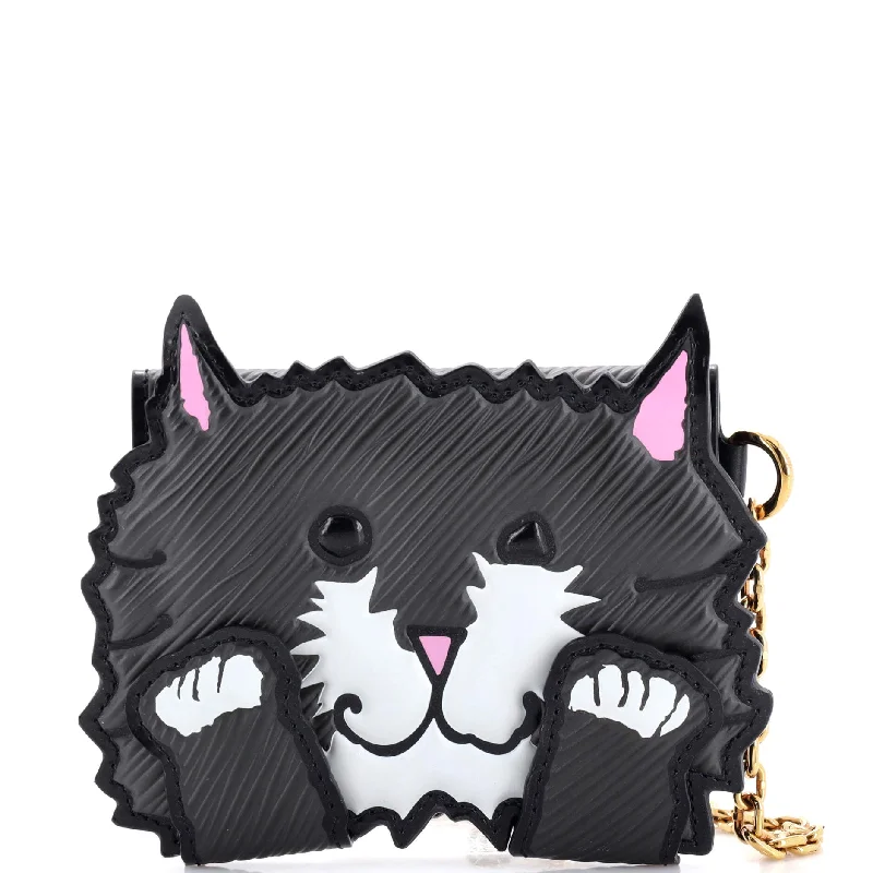 Cat Card Case Limited Edition Grace Coddington Epi Leather and Catogram Canvas