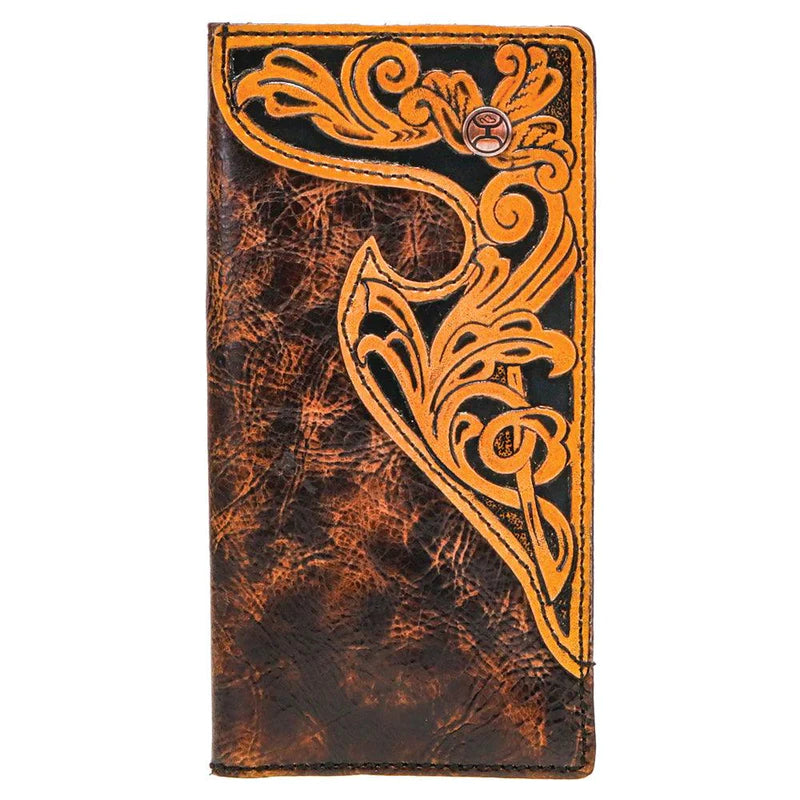 "Llano Rodeo Hooey Wallet Brown/Tan W/Floral