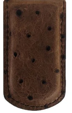 Ranger Belt   Ostrich Print Money Clip