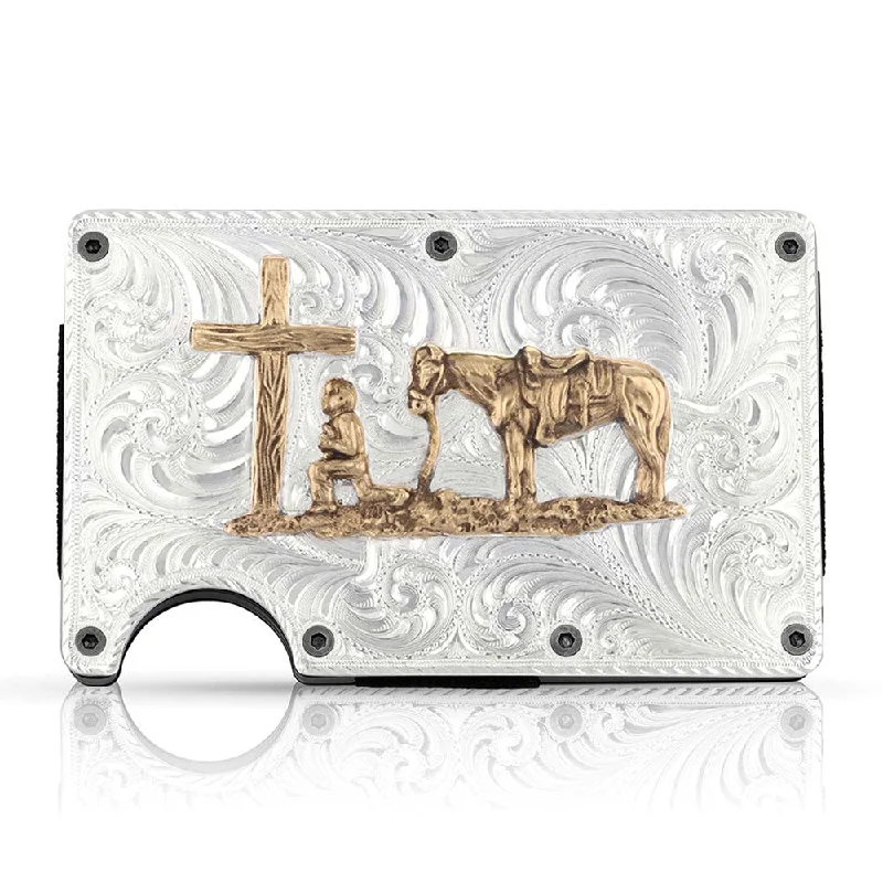 Montana Silversmiths Credit Card & Cash Case with Praying Cowboy