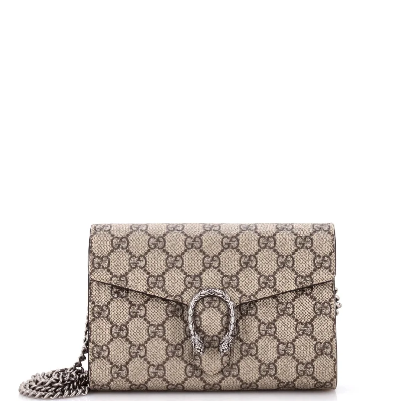 Dionysus Chain Wallet GG Coated Canvas Small