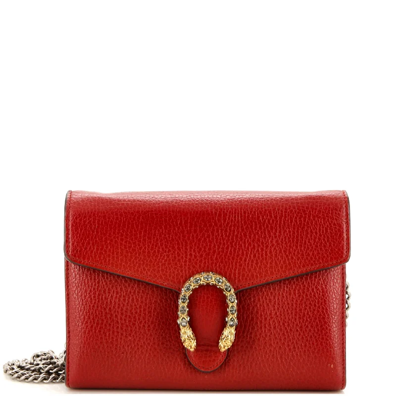 Dionysus Chain Wallet Leather with Embellished Detail Small