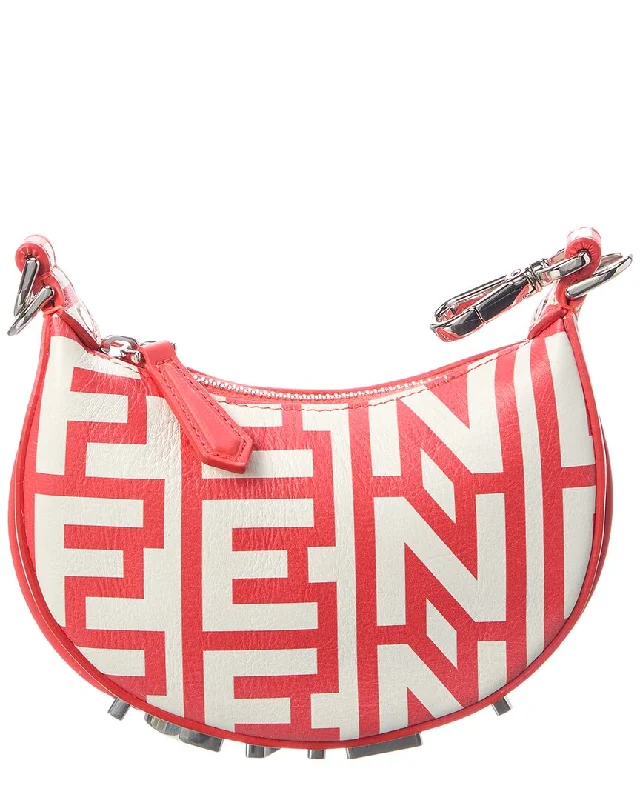 FENDI Fendigraphy Nano Leather Bag Charm