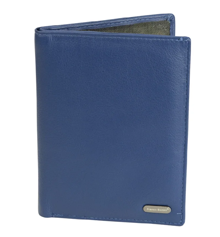 Franco Bonini - Leather Passport & Credit Card Cover - Blue