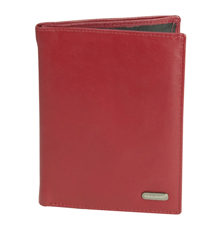 Franco Bonini - Leather Passport & Credit Card Cover - Red