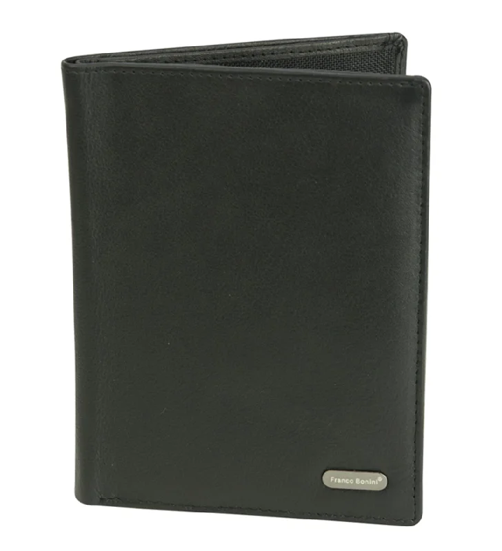 Franco Bonini - Leather Passport & Credit Card Cover - Black