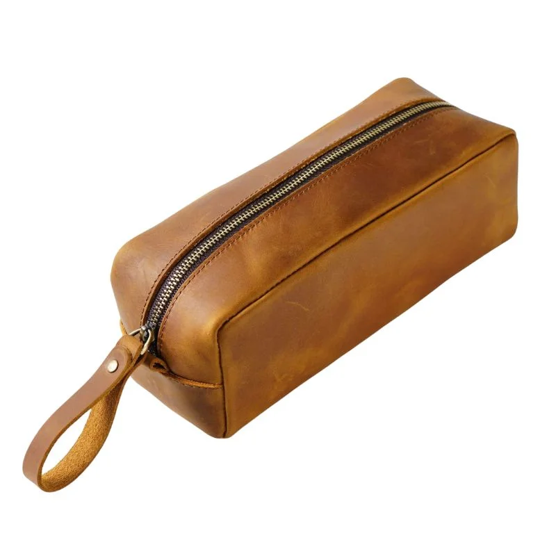 Genuine Leather Pen Pouch Stationery Storage