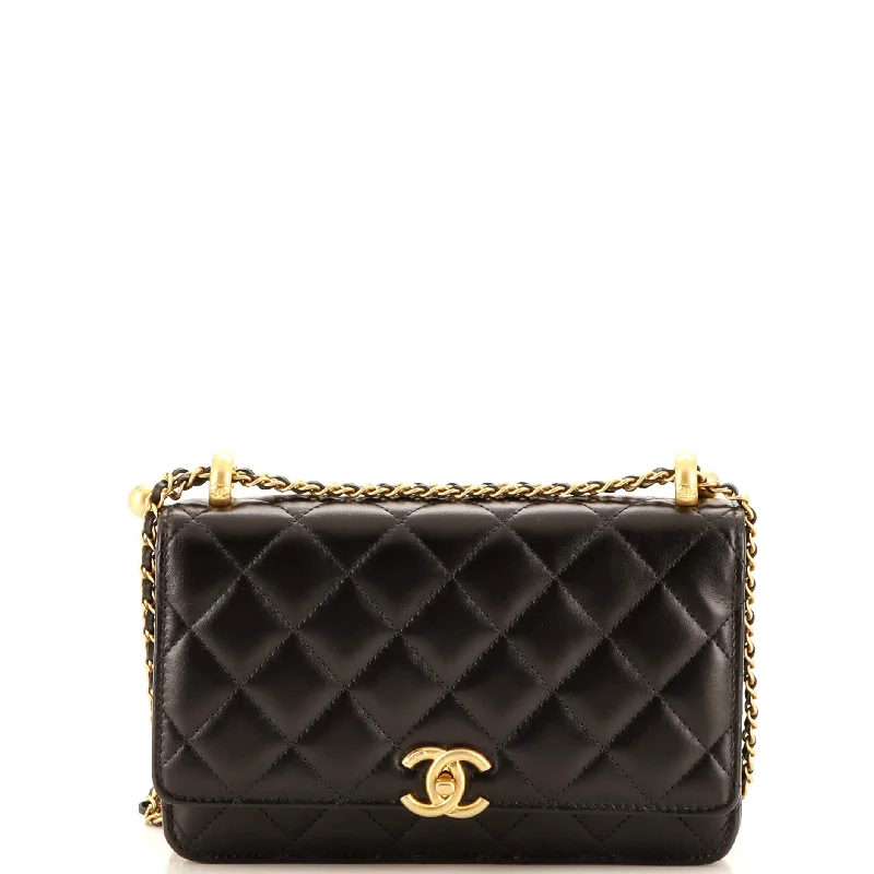 Perfect Fit Wallet on Chain Quilted Calfskin