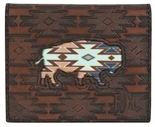 Red Dirt Aztec Buffalo Bifold Card Holder