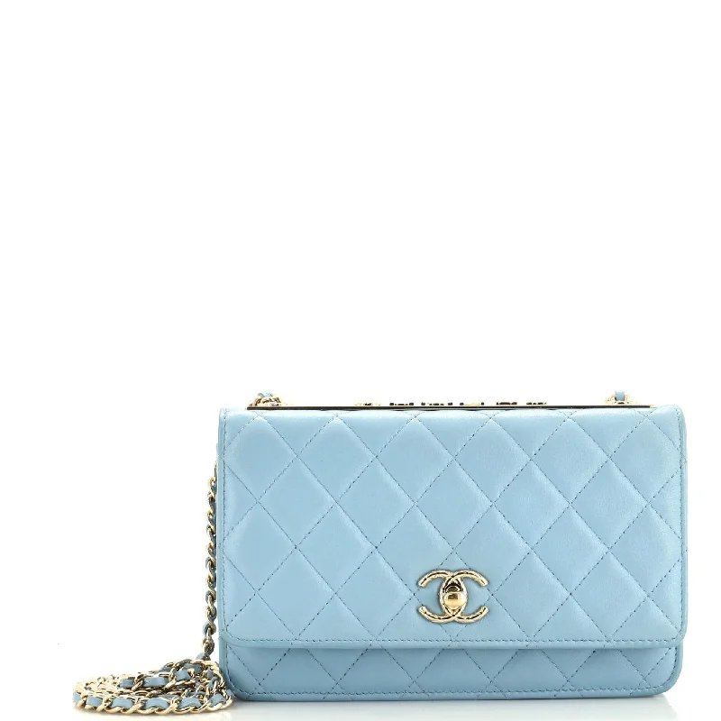 Trendy CC Wallet on Chain NM Quilted Lambskin