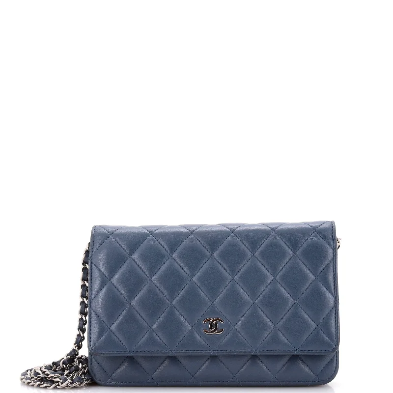 Wallet on Chain Quilted Lambskin