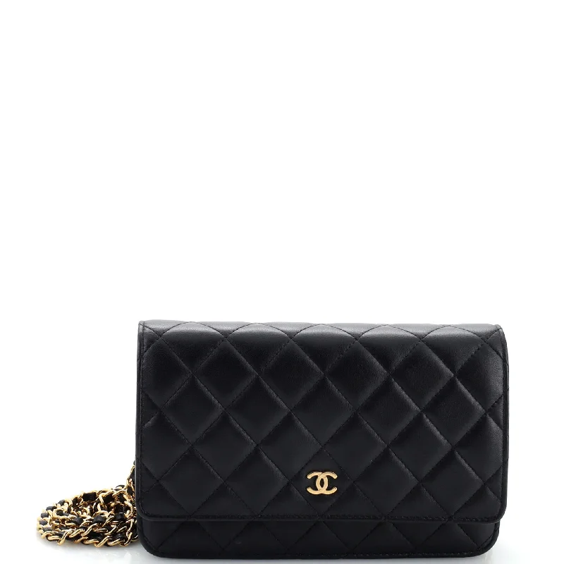 Wallet on Chain Quilted Lambskin