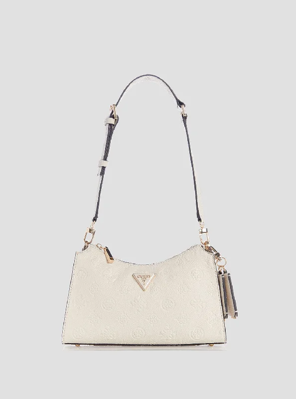 White Cresidia Top Zip Shoulder Bag