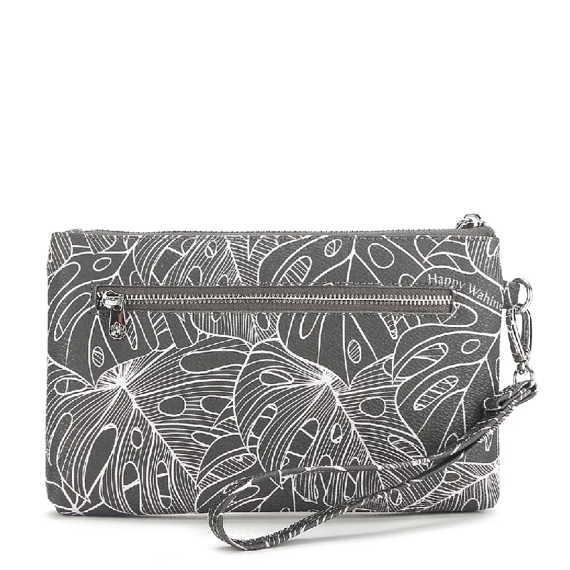 Wristlet Melody Monstera Lines Grey