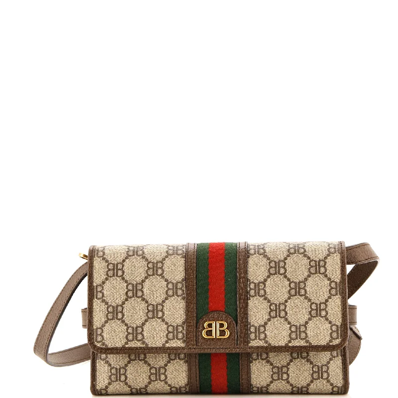 x Gucci The Hacker Wallet on Strap BB Coated Canvas