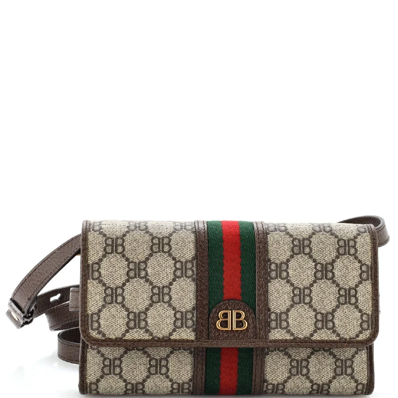 x Gucci The Hacker Wallet on Strap BB Coated Canvas