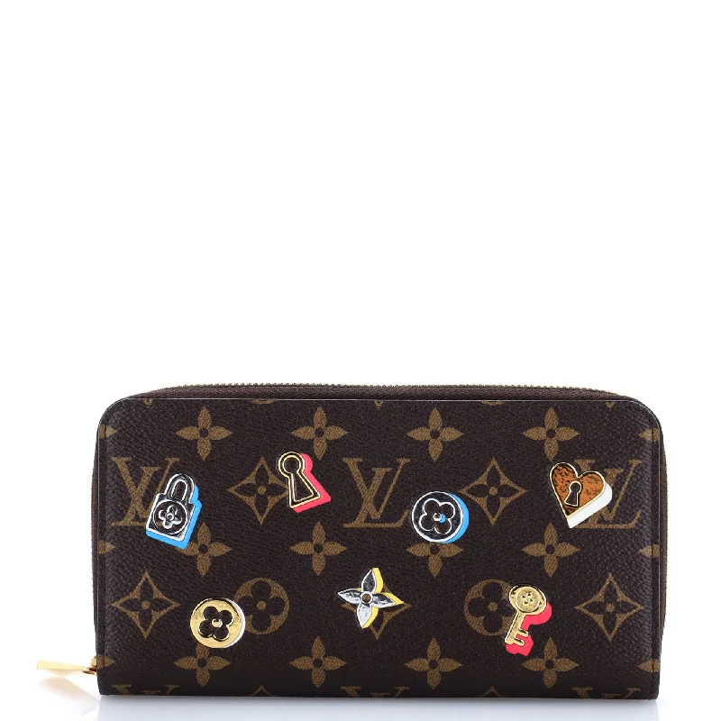 Zippy Wallet Love Lock Monogram