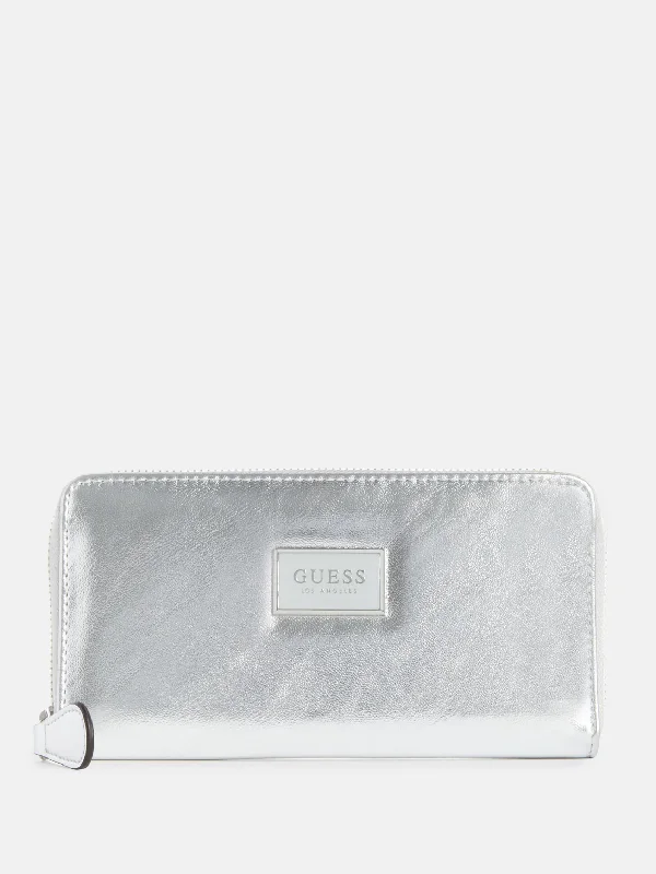 Abree Metallic Medium Zip Wallet