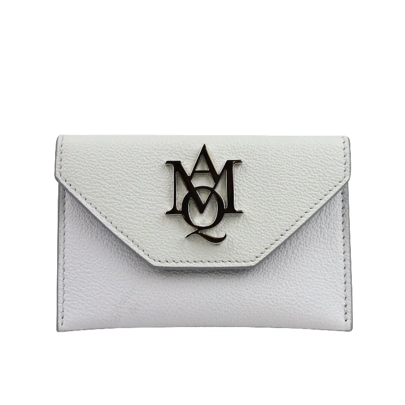 Alexander McQueen Unisex Two Tone  / ivory Leather Card Holder