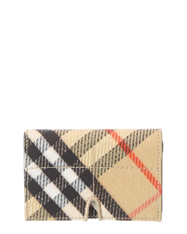 Burberry Vintage Check Canvas Card Holder