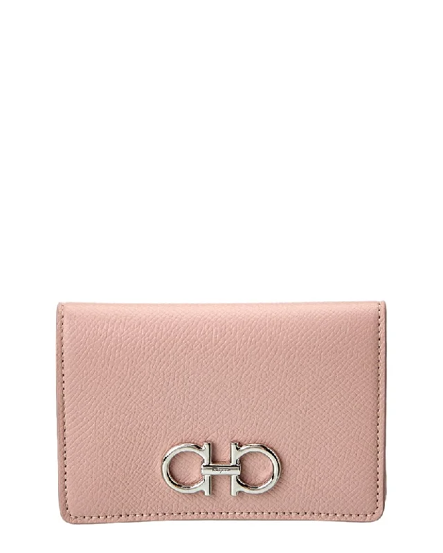 Ferragamo Gancini Leather Card Holder