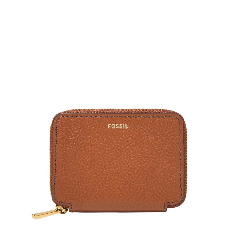 Fossil Women's Sofia Leather Zip Card Case