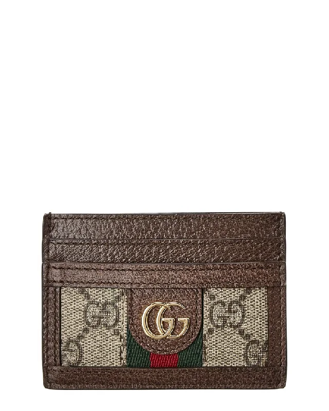 Gucci Ophidia GG Supreme Canvas & Leather Card Case