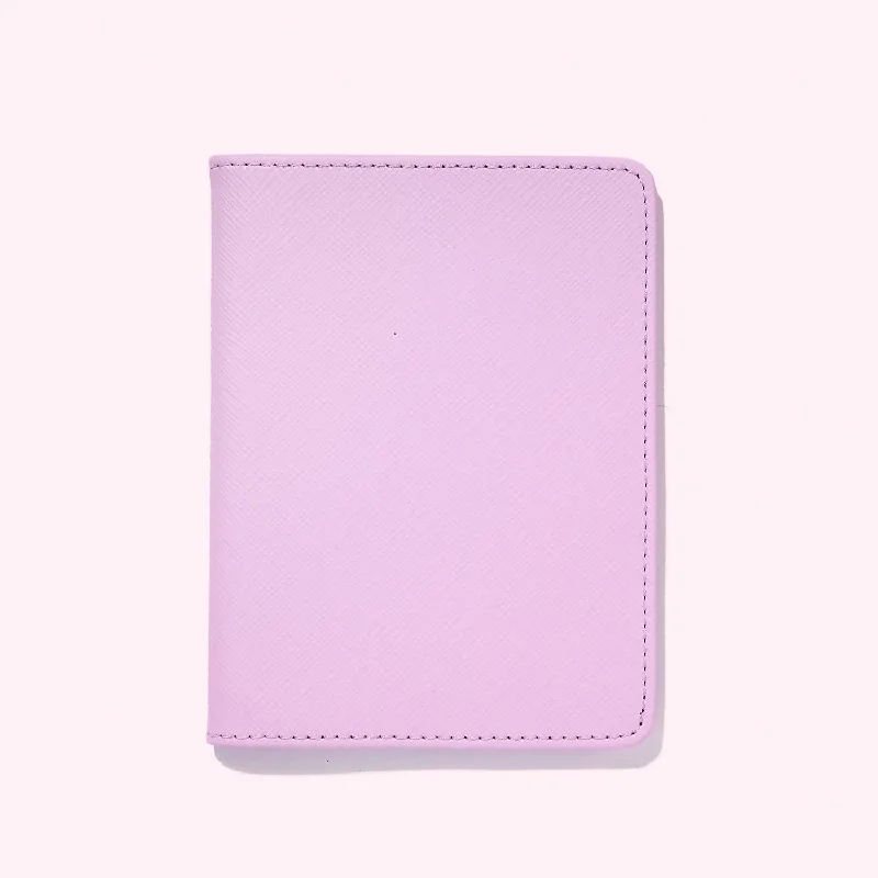 Textured Passport Case In Grape