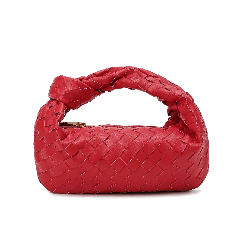 Woven Sheepskin Knot Bag Pouch