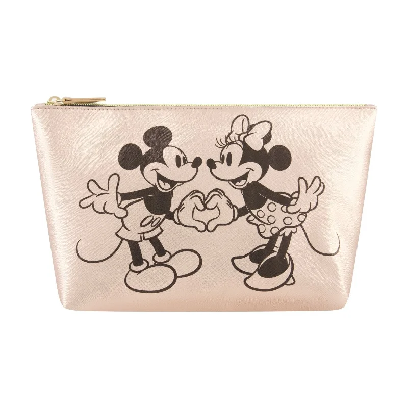 Mickey & Minnie Hand in Hand Trapezoid Cosmetic Bag