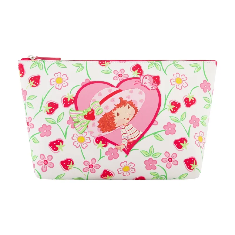 Strawberry Shortcake Heart Trapezoid Cosmetic Bag