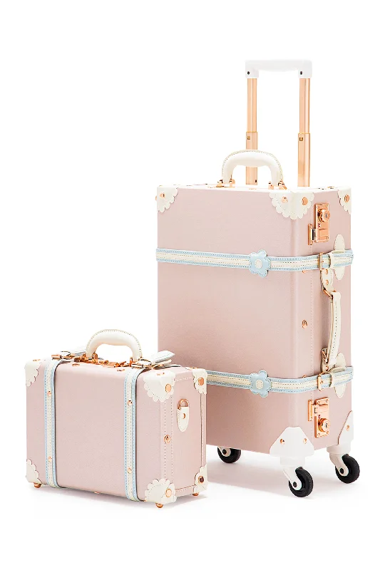 Minimalism 2 Pieces Luggage Set - Cherry Pink's