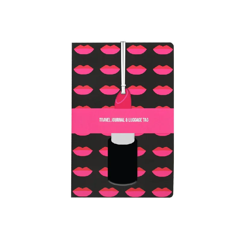 Lipstick Travel Journal & Luggage Tag Set