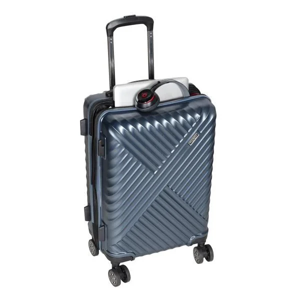 Olympia Matrix Polycarbonate 21" Exp Carry-On Spinner Luggage - Navy