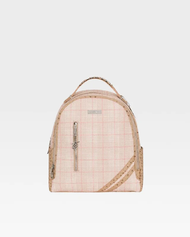 Plaid BFF Backpack in Beige