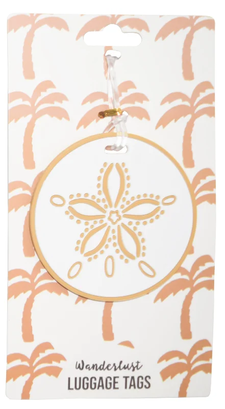 Silicone Luggage Tag Sand Dollar