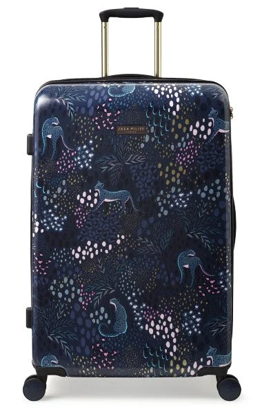 Sara Miller Midnight Leopard 77cm 4-Wheel Large Suitcase