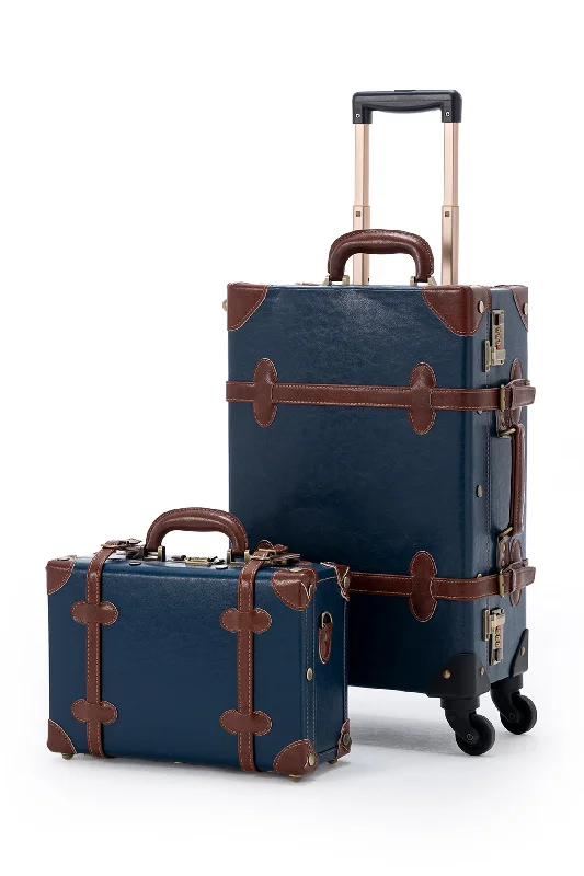 SarahFace 2 Pieces Luggage Set - Navy Blue's