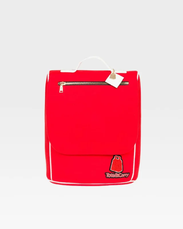 Varsity Backpack in Red