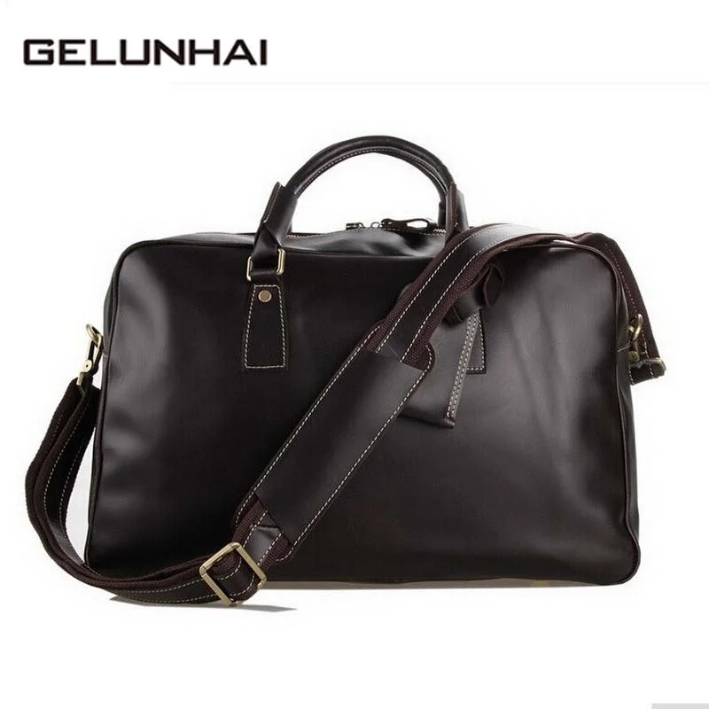 2017 Sale Real Men'S Women'S Genuine Leather Travel Bags Handbag Messenger Bag Cross Body