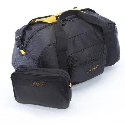 A. Saks 22"Carry-On Nylon Duffel Bag With Pouch (Black)