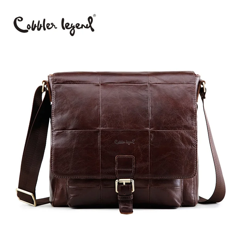 Cobbler Legend Famous Brand Men'S Cow Leather Cross Body Messenger Bag For Man 2018 New Men'S