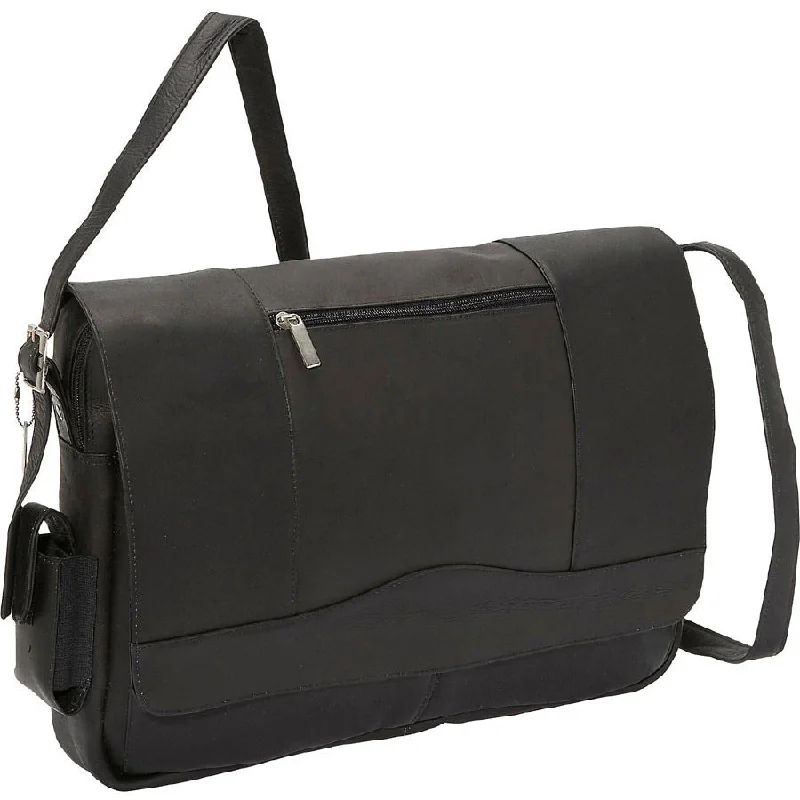 David King 3/4 Flap Leather Messenger