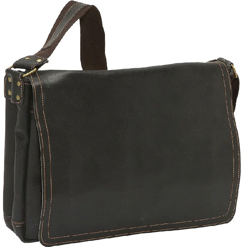 David King Distressed Large Full Flap Messenger