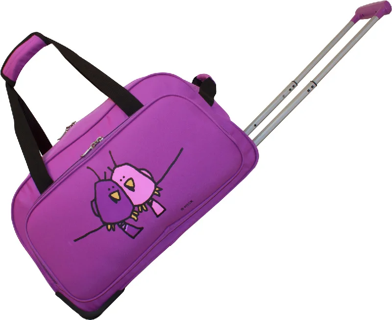 Ed Heck Big Love Birds Wheeled Duffel