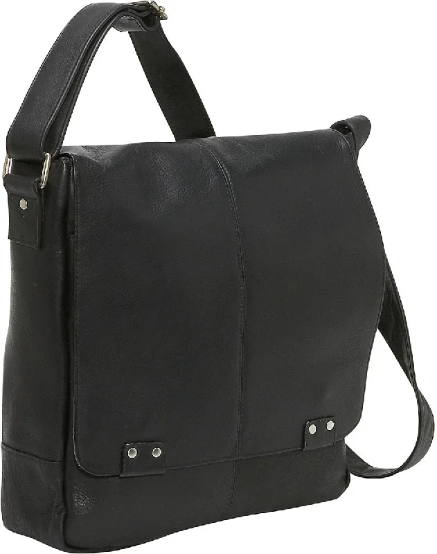 Ledonne Leather Rivet Computer Messenger